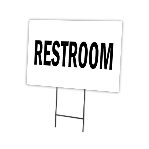 24 in Height, 0.25 in Width, Coroplast, 24" x 18", C-1824-DS-Restroom